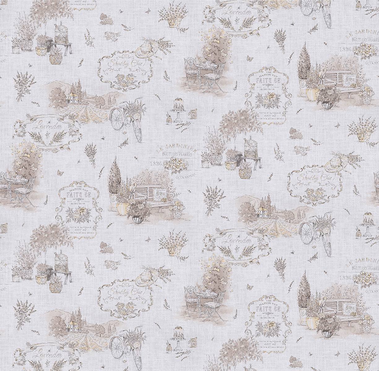 Linen wallpaper with fabric texture on wall