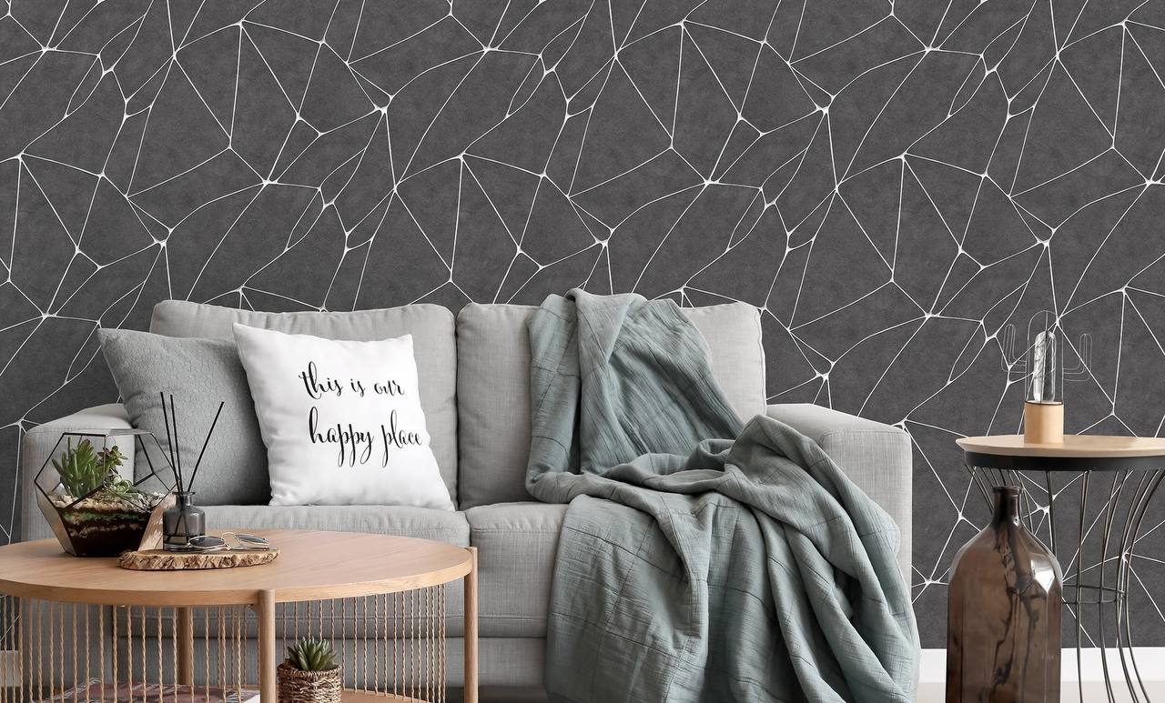 Vintage wallpaper pattern in a classic home interior
