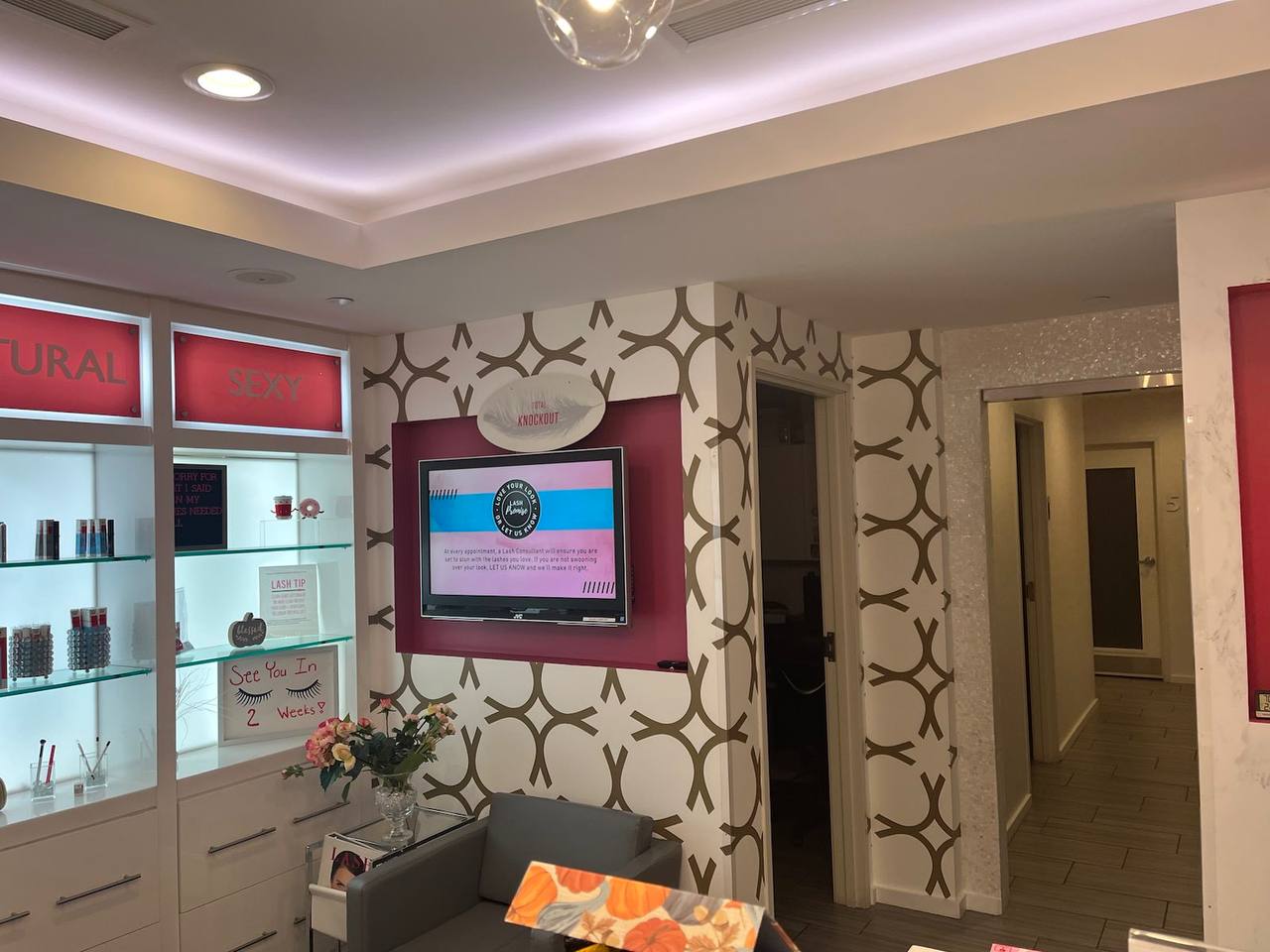 Contemporary wallpaper design installed in living space