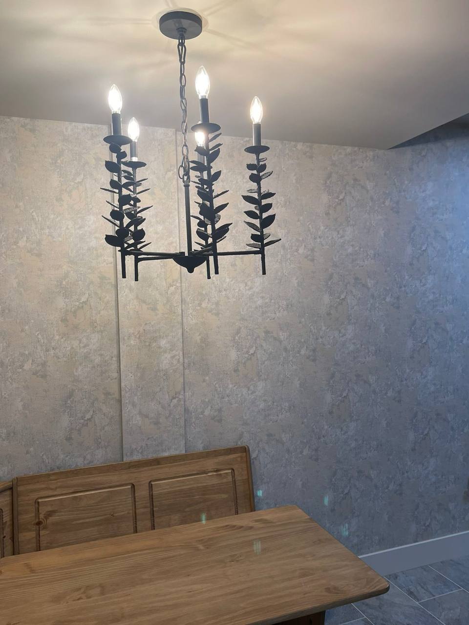 Luxury wallpaper with textured finish installed in Colorado home
