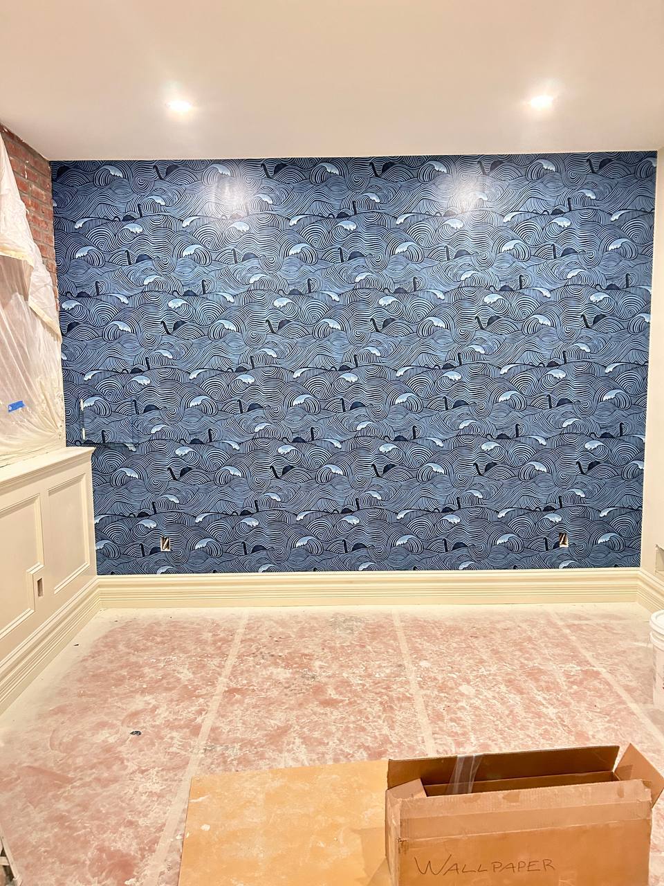 Wallpaper project showing seamless edge alignment